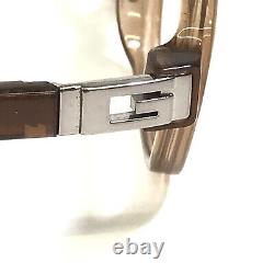 Gucci Eyeglasses Frames GG2446 7TF Brown Silver Rectangular Full Rim 51-16-125