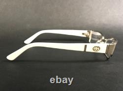 Gucci Eyeglasses Frames GG2910 C6C Ivory Antique Silver Half Rim 52-17-135