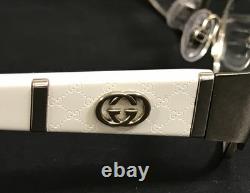 Gucci Eyeglasses Frames GG2910 C6C Ivory Antique Silver Half Rim 52-17-135