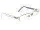 Gucci Eyeglasses Gg 1843 Gsu Silver White Half Rim Frame Italy 5219 135