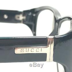 Gucci Eyeglasses Glasses Frames Black Oval Silver Full Rimmed GG2503 807 130