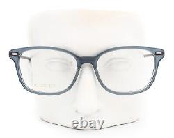 Gucci GG 0520O 003 Eyeglasses Glasses Transparent Blueish Gray & Black 53-17-140