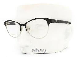 Gucci GG 0718O 002 Eyeglasses Glasses Matte Black with Silver GG Logo 53-17-140
