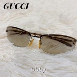Gucci GG 1709/S Sunglasses Half-Rim Brown Y2K 00s Vintage Eyewear Japan
