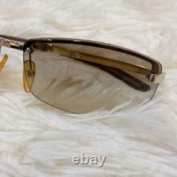 Gucci GG 1709/S Sunglasses Half-Rim Brown Y2K 00s Vintage Eyewear Japan