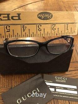 Gucci GG 3204 Eyeglasses FRAMES D28 Black 140 Silver G028 With Guccisima Case