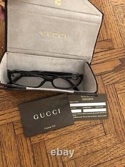 Gucci GG 3204 Eyeglasses FRAMES D28 Black 140 Silver G028 With Guccisima Case