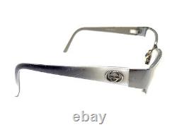 Gucci GG 4229 6M4 Gunmetal Silver Half Rim Eyeglasses Frames 53-15 135 Italy