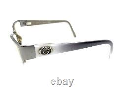 Gucci GG 4229 6M4 Gunmetal Silver Half Rim Eyeglasses Frames 53-15 135 Italy