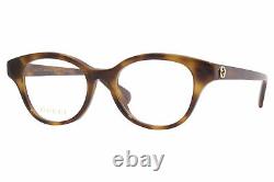 Gucci GG0924O 002 Eyeglasses Women's Havana Full Rim Round Optical Frame 49mm