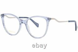 Gucci GG1007O 003 Eyeglasses Frame Light Blue/Silver Full Rim Cat Eye 49mm
