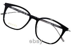 Gucci GG1276OK 001 Eyeglasses Men's Black/Silver Full Rim Square Shape 54mm