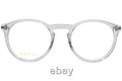 Gucci GG1710O 003 Eyeglasses Frame Men's Grey Transparent/Silver Full Rim 48mm