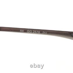 Gucci GG2576 Z4J Eyeglasses Frames Purple Silver Rectangular Full Rim 52-15-130