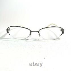 Gucci GG2718 SE4 Sunglasses Eyeglasses Frames White Silver Logo Round Half Rim