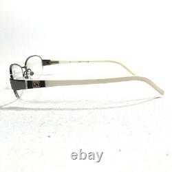 Gucci GG2718 SE4 Sunglasses Eyeglasses Frames White Silver Logo Round Half Rim