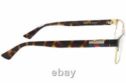 Gucci Gucci-Logo GG0750O 002 Eyeglasses Men's Black/Gold/Havana Optical Frame