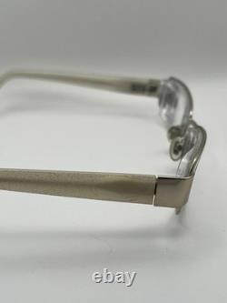 Gucci Silver Full Rim Metal/Plastic Rectangular Eyeglass Frames Women Designer