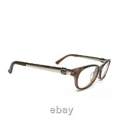 Gucci Sunglasses Glasses Frames Clear Brown Horn Rim Gold Logos 3799/F 8ZZ 140