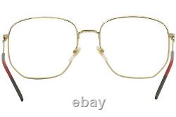 Gucci Women's Eyeglasses Urban GG0396O 001 Gold/Black Optical Frame 56mm