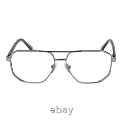 Guess Eyeglasses Frames GU50135 008 Silver Aviator Full-Rim Metal 55mm