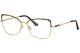 Guess Gu2716 001 Black & Gold Metal Cat Eye Optical Eyeglasses Frame 56-16-140