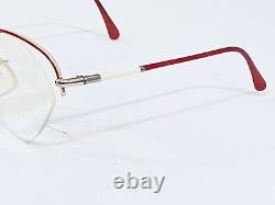 HANDMADE Masunaga Style Vintage Eyeglasses Japan Red White Gold Sterling Optical