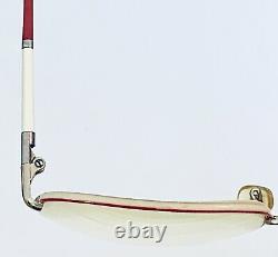 HANDMADE Masunaga Style Vintage Eyeglasses Japan Red White Gold Sterling Optical