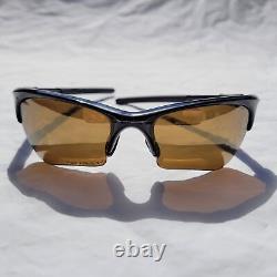 Half Rim Oakley Mens Sports Black Wrap Sunglasses with Extra Lenses and Case