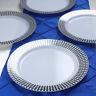Hard Plastic 10 Plates With Rim Party Wedding Catering Disposable Tableware