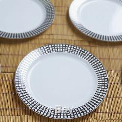 Hard Plastic 7.5 PLATES With RIM Party Wedding Catering Disposable TABLEWARE