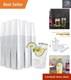 Heavy-duty 12 Oz Silver Rimmed Tumblers 200 Elegant Disposable Cups For Events