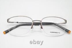 Humphreys 582376 Silver Orange Gray Half-Rim Glasses Frame New