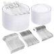 I00000 600pcs Silver Dinnerware Set For 100 Guests, Silver Rim Plastic Plates