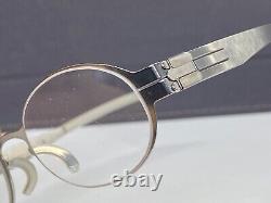 Ic! Berlin Eyeglasses Frames Kids Boys Girls Silver Chrome Oval Chika