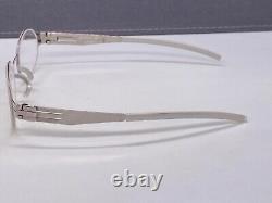 Ic! Berlin Eyeglasses Frames Kids Boys Girls Silver Chrome Oval Chika