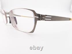 Ic! Berlin Eyeglasses, Frames Only, Jarvis Matte Silver, Metal, Made in Germany