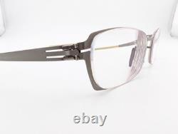 Ic! Berlin Eyeglasses, Frames Only, Jarvis Matte Silver, Metal, Made in Germany