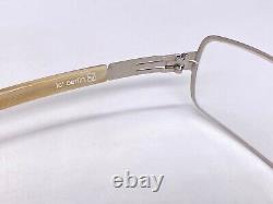 Ic! Berlin Eyeglasses Frames men Silver Grey Matte Rectangular Friesoythe