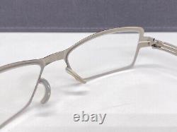 Ic! Berlin Eyeglasses Frames woman Silver Chrome Rectangular Martha Metal 90er