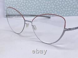 Ic! Berlin Eyeglasses Frames woman Silver Pink Cat Eye Big Bise Sillenpink Metal