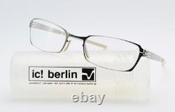 Ic! Berlin Glasses Frame Jarvis Vintage Rectangle Oval Satin Silver Flexible