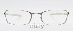 Ic! Berlin Glasses Frame Jarvis Vintage Rectangle Oval Satin Silver Flexible