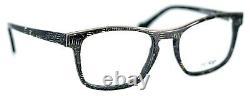 J. F. REY JF1369 0010 Black Silver Rectangular Full Rim Eyeglasses 52-19-143
