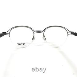 J. F. Rey Eyeglasses Frames JF2879 0200 Blue Silver Round Half Rim 48-21-148
