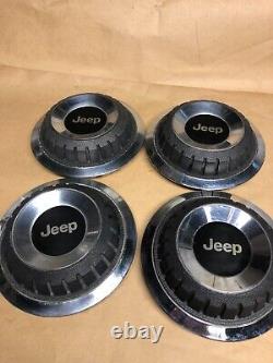 JEEP Cherokee Wagoneer Comanche Wheel Center Cap Hubcap Set Of 4 OEM