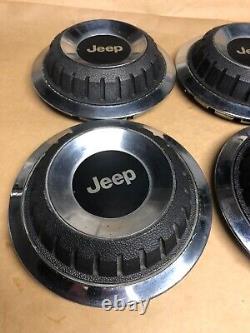 JEEP Cherokee Wagoneer Comanche Wheel Center Cap Hubcap Set Of 4 OEM