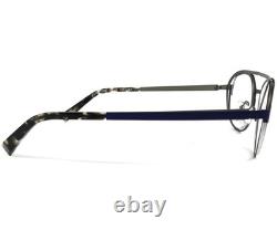 JF Rey Eyeglasses Frames JF2769 2205 Blue Gun Gunmetal Semi Rimmed 47-22-147