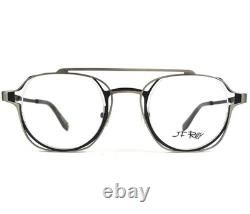 JF Rey Eyeglasses Frames JF2800 1515 Brushed Silver Aviator Full Rim 46-24-142