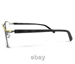 JF Rey Eyeglasses Frames JF2816 0550 Ruthenium Gray Yellow Rectangle 53-19-145